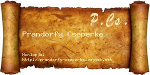Prandorfy Cseperke névjegykártya